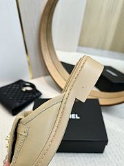 Chanel CC Logo Leather Sildes Beige - 2