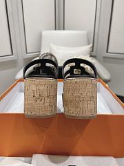 Hermes Isabella 30 Sandal Black Slides - 5