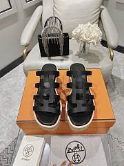 Hermes Isabella 30 Sandal Black Slides - 4