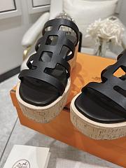 Hermes Isabella 30 Sandal Black Slides - 2