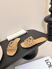 Loewe Petal Anagram Slide Calfskin Beige - 3
