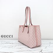 Gucci GG Emblem Medium Tote Bag Light Pink 38x25x15cm - 5