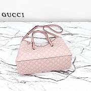Gucci GG Emblem Small Tote Bag Light Pink 30x18x11cm - 5