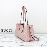 Gucci GG Emblem Small Tote Bag Light Pink 30x18x11cm - 4
