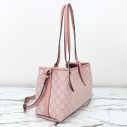Gucci GG Emblem Small Tote Bag Light Pink 30x18x11cm - 3