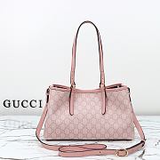 Gucci GG Emblem Small Tote Bag Light Pink 30x18x11cm - 2