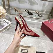 Gucci Signoria Slingback Pump Red Mesh 10.5cm - 3