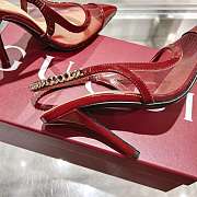 Gucci Signoria Slingback Pump Red Mesh 10.5cm - 2