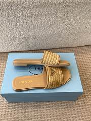 Prada Woven Beige Slides - 2