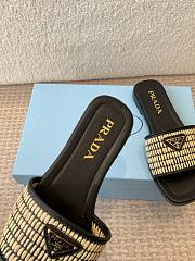 Prada Woven Black Slides - 3