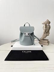 Celine Backpack Bonnie Smooth Blue Calfskin 25x18x13cm - 1