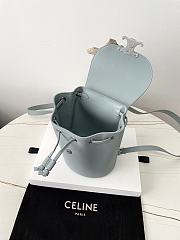 Celine Backpack Bonnie Smooth Blue Calfskin 25x18x13cm - 6