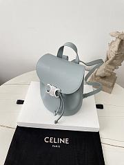 Celine Backpack Bonnie Smooth Blue Calfskin 25x18x13cm - 5