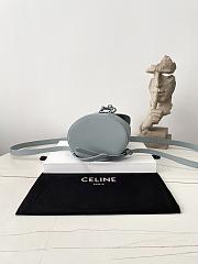 Celine Backpack Bonnie Smooth Blue Calfskin 25x18x13cm - 4