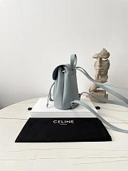 Celine Backpack Bonnie Smooth Blue Calfskin 25x18x13cm - 3