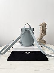 Celine Backpack Bonnie Smooth Blue Calfskin 25x18x13cm - 2