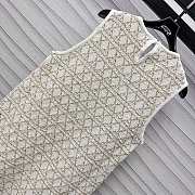 Dior Or Cannage Tunic White Tweed Dress - 4