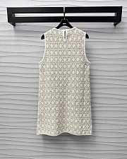 Dior Or Cannage Tunic White Tweed Dress - 3