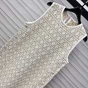 Dior Or Cannage Tunic White Tweed Dress - 2