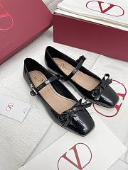 Valentino Garavani Patent Black Mary Jane Flats - 1