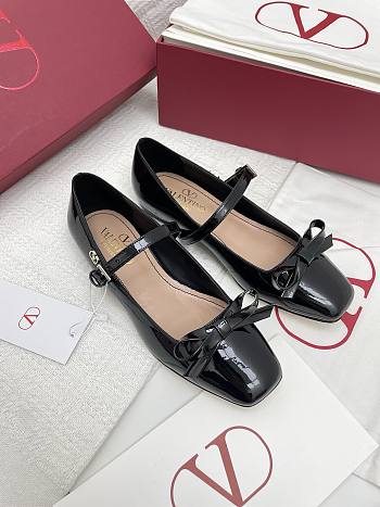 Valentino Garavani Patent Black Mary Jane Flats