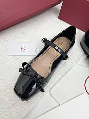 Valentino Garavani Patent Black Mary Jane Flats - 4