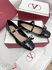 Valentino Garavani Patent Black Mary Jane Flats - 2