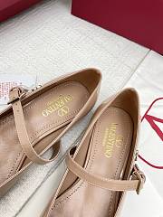 Valentino Garavani Patent Beige Mary Jane Flats - 4