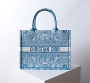 Dior Medium Book Tote Celestial Blue White D-Butterfly 36x27.5x16.5cm - 1