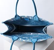 Dior Large Book Tote Celestial Blue White D-Butterfly 42x18x35cm - 5