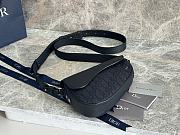 Dior Mini Saddle Bag Black Oblique Jacquard 19.5x15x5.5cm  - 4
