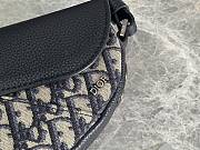 Dior Mini Saddle Bag Beige Black Oblique 19.5x15x5.5cm - 4