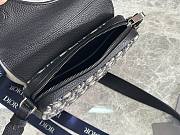 Dior Mini Saddle Bag Beige Black Oblique 19.5x15x5.5cm - 2