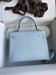 Hermes Kelly 25 Bag Light Blue Epsom Gold 25cm - 5