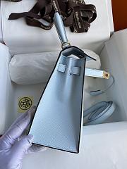 Hermes Kelly 25 Bag Light Blue Epsom Gold 25cm - 3