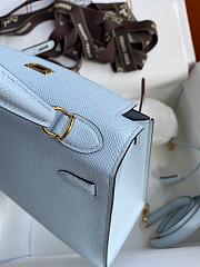Hermes Kelly 25 Bag Light Blue Epsom Gold 25cm - 2