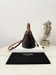 Celine Teen Clara Bag In Triomphe Canvas 19x16x16cm - 6