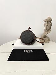 Celine Teen Clara Bag In Triomphe Canvas 19x16x16cm - 4