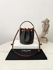 Celine Teen Clara Bag In Triomphe Canvas 19x16x16cm - 3
