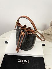 Celine Teen Clara Bag In Triomphe Canvas 19x16x16cm - 2