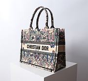 Dior Medium Book Tote Raffia Blue Papillon 36x27.5x16.5cm - 4