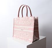 Dior Medium Book Tote Peach Pink White D-Butterfly 36x27.5x16.5cm - 6