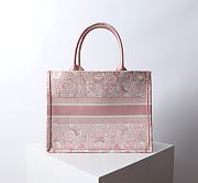 Dior Medium Book Tote Peach Pink White D-Butterfly 36x27.5x16.5cm - 4