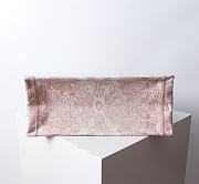 Dior Medium Book Tote Peach Pink White D-Butterfly 36x27.5x16.5cm - 3