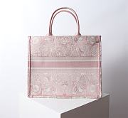 Dior Large Book Tote Peach Pink White D-Butterfly 42x18x35cm - 3