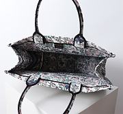 Dior Large Book Tote White Blue Papillon 42x18x35cm - 4