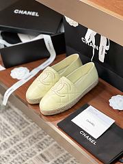 Chanel Espadrille Light Yellow Lambskin - 3