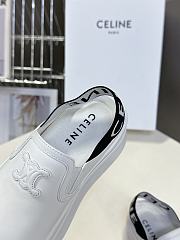 Celine Block Wedge Mule Calfskin White - 4