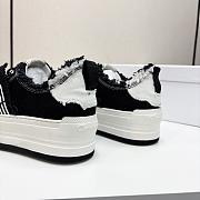 Dior Walk'n'Dior Platform Black White Fringed Sneaker  - 5