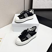 Dior Walk'n'Dior Platform Black White Fringed Sneaker  - 4